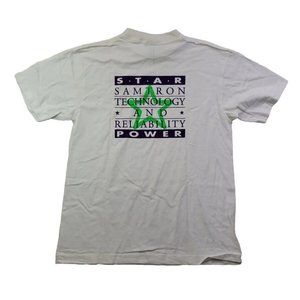 Vintage 80/90's Samtron Tech Star Power Tour Champ Men XL Graphic T Shirt Tee SS
